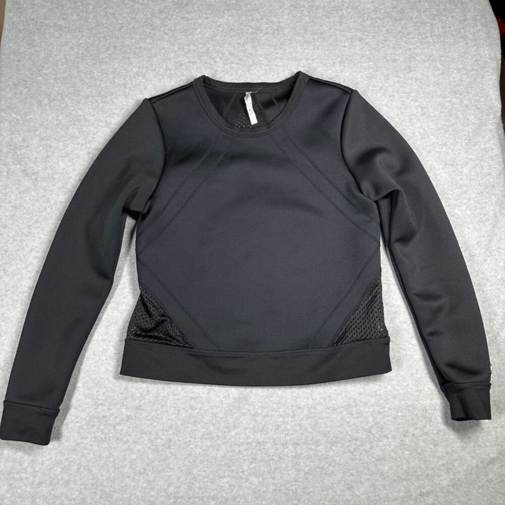 Fabletics Neoprene Mesh Long Sleeve Active Workout Top